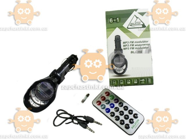 FM модулятор Balaton USB/пульт/MP3/AUX вход/12В/microSD/SD - фото