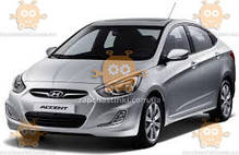 Ветровик Hyundai Accent седан 2010 -  (скотч) AV-Tuning
