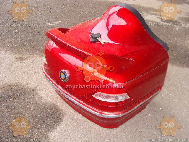 Багажник мото (кофра МЕРСЕДЕС) красная ПД 71308 - фото №2
