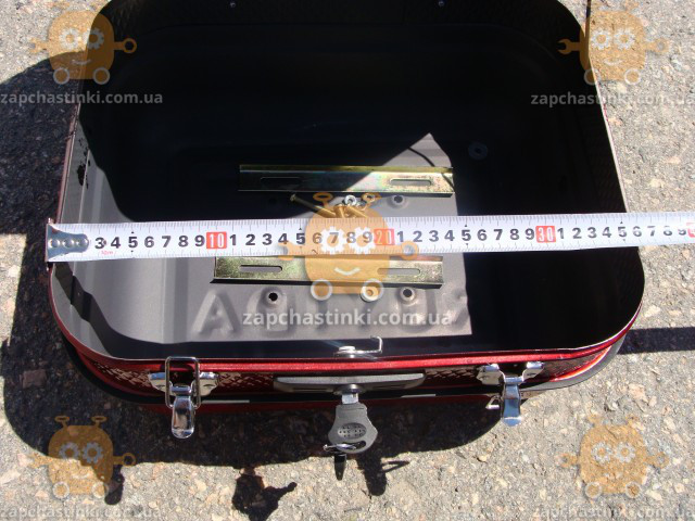 Багажник мото (кофра) DELTA Дельта (железная красная с шлемом) (пр-во Тайвань) ПД 68354 - фото №6