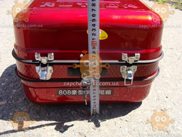 Багажник мото (кофра) DELTA Дельта (железная красная с шлемом) (пр-во Тайвань) ПД 68354 - фото №8