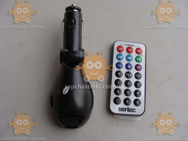 FM модулятор Sertec 110B  USB / пульт / MP3 / 12В / microSD / SD (пр-во Sertec) ПД 120621 - фото №3