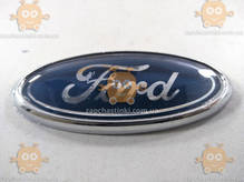 Эмблема FORD Форд ХРОМ пластик (ВАЖНО ИЗМЕРИТЬ! Габариты: 38х90мм малая) на двухстороннем скотче 17603
