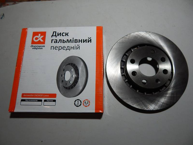 Диск тормозной Daewoo LANOS R14 1шт (пр-во ДК Украина) - фото