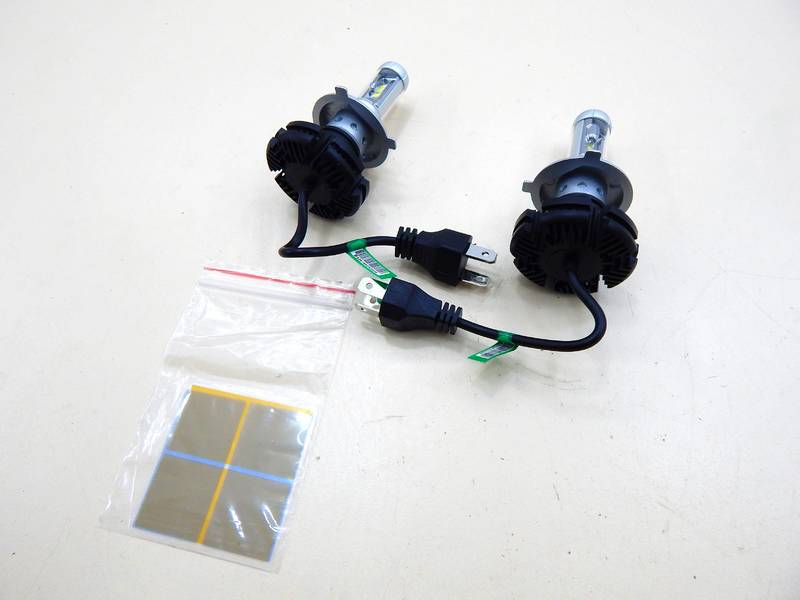 Светодиодные LED лампы H4 6000K 6000LM 50W (9, 12-24V) (2шт с фильтрами) САМЫЕ МОЩНЫЕ! (пр-во HEADLIGHT X3) ТМ - фото №2