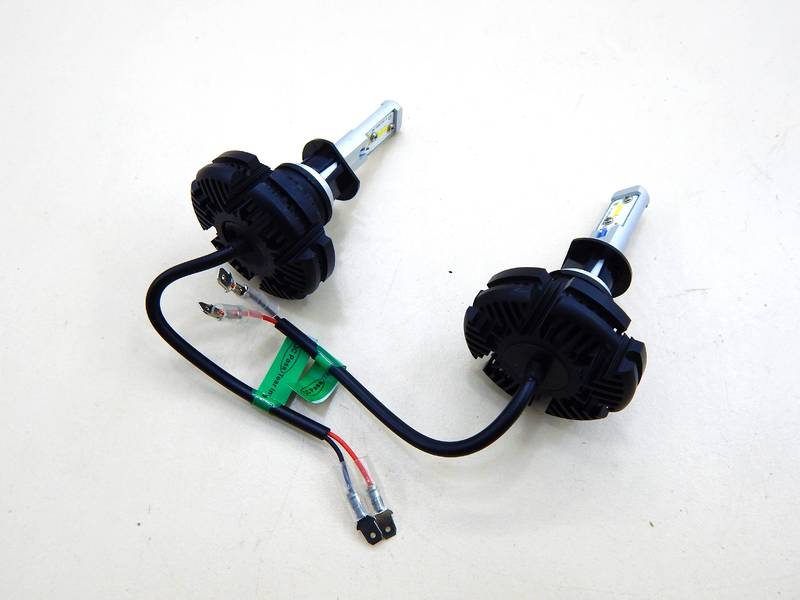 Светодиодные LED лампы H1 6000K 6000LM 50W (9, 12-24V) (2шт с фильтрами) САМЫЕ МОЩНЫЕ! (пр-во HEADLIGHT X3) ТМ - фото №2