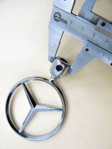 Эмблема на капот MERCEDES 123, 124, 126 Антивандальная ХРОМ МЕТАЛ НА КАПОТ тяжелая 176.03 - фото №8