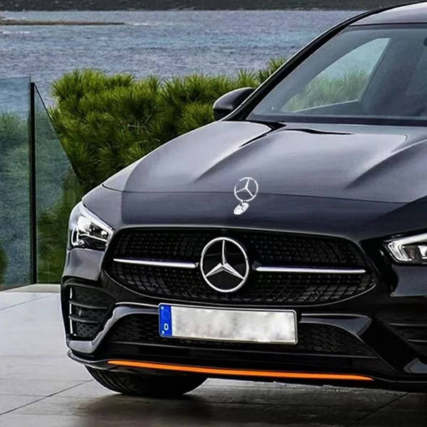 Эмблема прицел на капот MERCEDES ХРОМ сплав на скотче (значок, логотип) (пр-во Завод) CH ПД 159999 - фото №3
