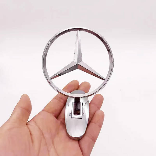 Эмблема прицел на капот MERCEDES ХРОМ сплав на скотче (значок, логотип) (пр-во Завод) CH ПД 159999 - фото №4