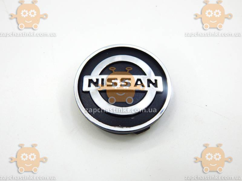 Эмблема колеса NISSAN (4шт) ЧЕРНЫЕ пластик (колпачки колеса для титанов) (диаметр ф60мм) 171103 - фото №3