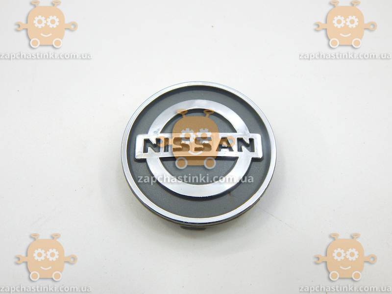 Эмблема колеса NISSAN (4шт) СЕРЫЕ пластик (колпачки колеса для титанов) (диаметр ф60мм) 171103 - фото №3