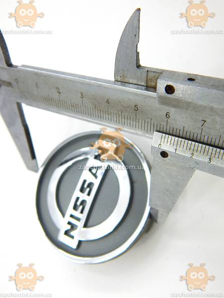 Эмблема колеса NISSAN (4шт) СЕРЫЕ пластик (колпачки колеса для титанов) (диаметр ф60мм) 171103 - фото №4