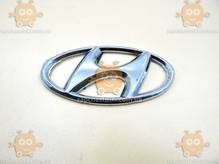Эмблема Hyundai Хюндай ХРОМ пластик (ВАЖНО ИЗМЕРИТЬ! Габариты: 50х100мм) 17553