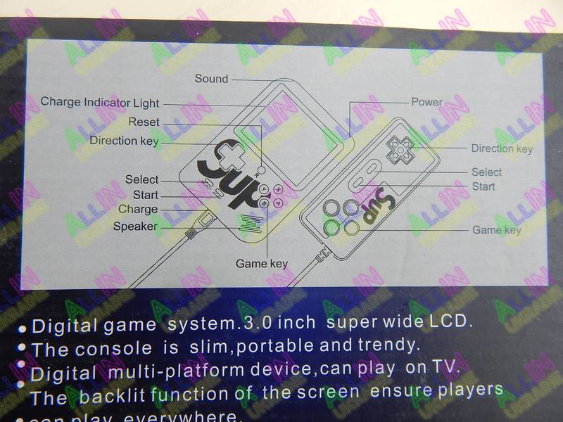 Портативная приставка с джойстиком консоль Retro FC Game Box Sup dendy 400 in 1 (с пультом) (пр-во Sup Game) - фото №2