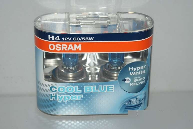 Лампа H4 P43 12v 60/55w COOL BLUE (к-кт 2шт) (пр-во OSRAM Германия) ПИР 18189 - фото