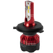 Лампа светодиодная цоколь H4 red к-кт 2 шт 12,24V, 60W, 4500Lm + вентилятор АТП К5 (цоколь H4) red Предоплата