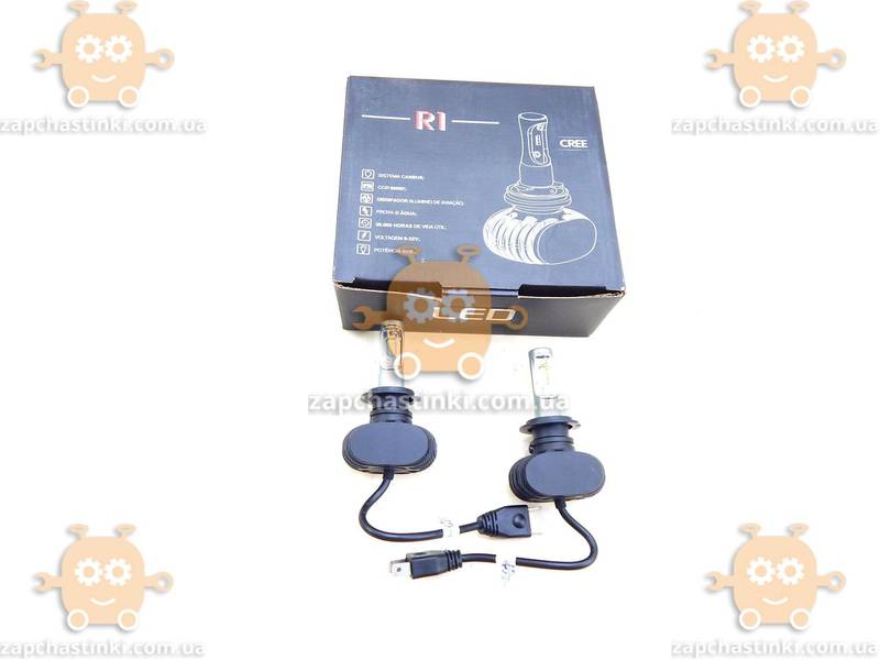 Светодиодные LED лампы H7 12V-24V R1 5700K 24W CREE (2ШТ) радиатор (пр-во R1) ПД 249286 - фото
