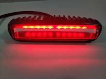 Фара LED прямоугольная 24W (10 диодов) 6D LENS (RED light police) + strobe light (новинка) АТП LED-FL-114 Предоплата