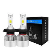 Лампа светодиодная цоколь H4 (комплект 2 шт) 12V, 36W, 4000Lm + вентилятор АТП S2 (цоколь H4)Предоплата