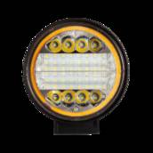 Фара LED круглая черная 72W, 42 ламп, широкий луч 10,30V 6000K + LED кольцо АТП LED-0172С Предоплата