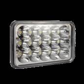 Фара LED прямоугольная 45W, 15 ламп, дальний и ближний луч 10,30V 6000K толщина 80мм АТП LED-0145 Предоплата