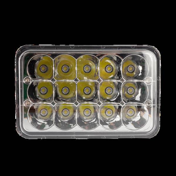 Фара LED прямоугольная 45W (15х3Вт) (ближний+дальний) (алюминиевый корпус)(198х140х69мм) АТП LED-G02-7` Предоплата - фото №3