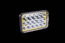 Фара LED прямоугольная 45W (15 диодов) (ближний,дальний) (+ LED кольцо желтое, крепление) АТП LED145(41-45W+ring yellow Предоплата