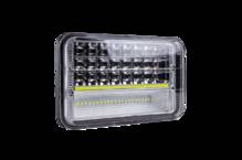 Фара LED прямоугольная 45W (45х1Вт) (ближний+дальний+DRL) (алюминиевый корпус) (вилка Н4) (IP67) (170х80х105мм) АТП LED-G01 Предоплата