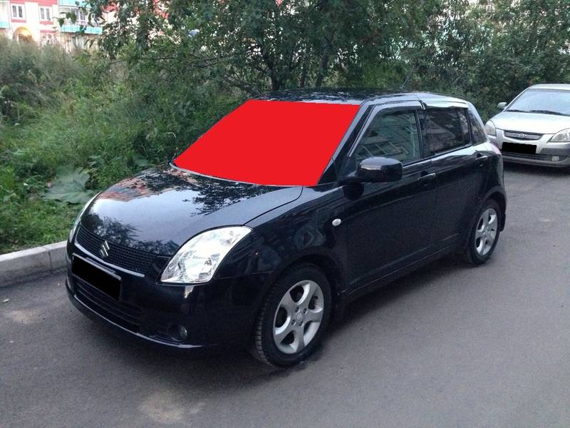 Стекло лобовое SUZUKI SWIFT 2005-10г. шелкография ография (пр-во SAFE GLASS Украина) ГС 100412 (предоплата 250 - фото