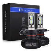 Лампа светодиодная цоколь H4 (комплект 2 шт) 12,24V, 50W, 4000Lm АТП S1 (цоколь H4) Предоплата