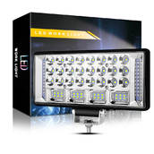 Фара LED прямоугольная 204W 6000K (68 диодов) (22.5х10.5х3см) (ближний + дальний) ОБЛЕГЧЕННЫЙ КОРПУС! АТП LED-8Inch-68LED-204W Предоплата