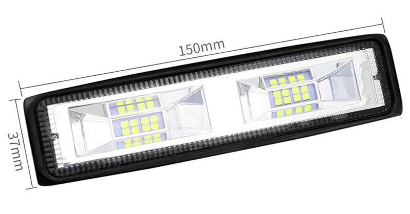 Фара LED прямоугольная 48W, 16 ламп, 10, 30V 6000K АТП LED-6Inch16LED48W Предоплата - фото №3