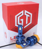 Лампа светодиодная цоколь H7 blue к-кт 2 шт 12,24V 60W 4800Lm +вентилятор АТП GT7 (цоколь H7) blue Предоплата