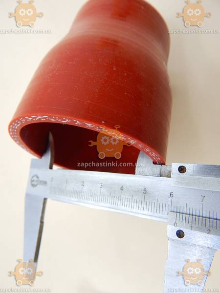 Патрубок интеркулера Газель NEXT, Бизнес Cummins ISF 2.8 (50х63) силикон красный (АвтоПрестиж) М 3821613 - фото №5