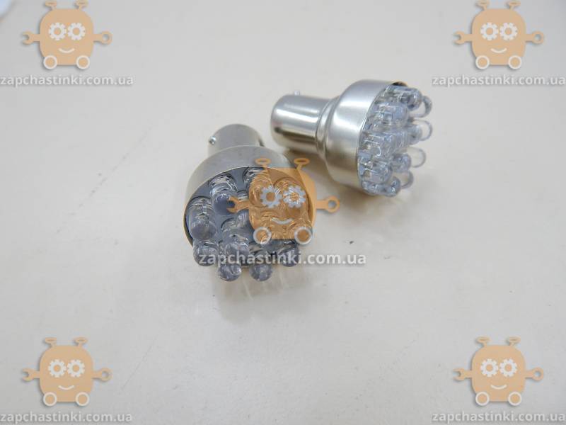 Лампа СВЕТОДИОДНАЯ стопов габаритов ЖЕЛТАЯ 12LED 1 конт. 12В (цена за 1шт) (пр-во КВАНТ) ПД 69212 - фото №4