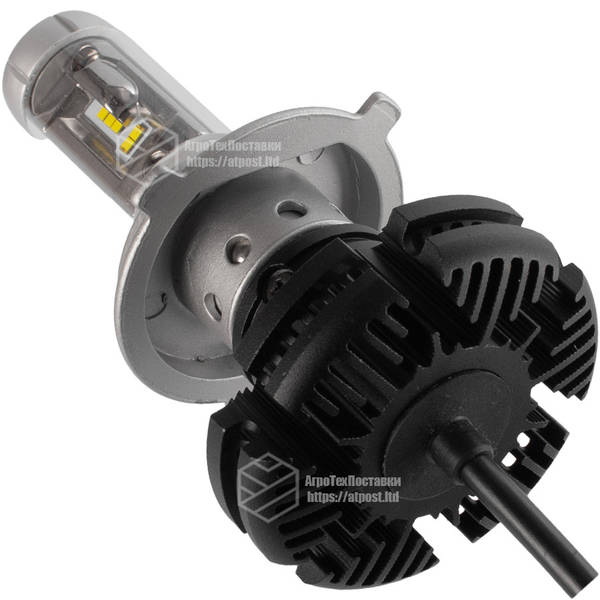 Лампа светодиодная цоколь H7 (комплект 2 шт) 12,24V, 50W, 4000Lm + вентилятор X3 (цоколь H7) Предоплата - фото №3