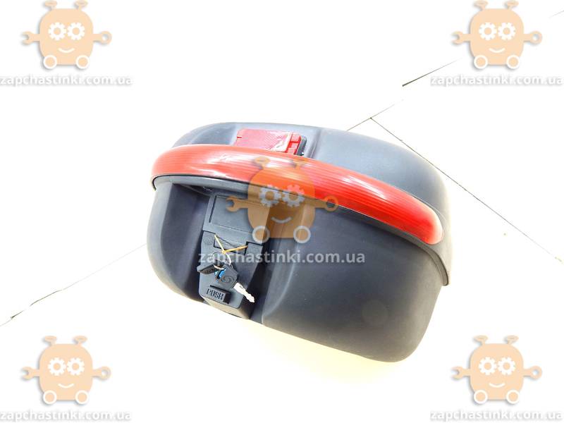 Багажник мото КОФРА пластик большая со шлемом с бородой (38.5х34х26см) ПД 83602 - фото №3
