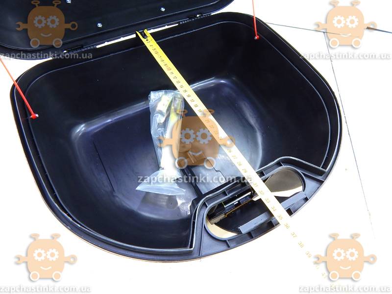 Багажник мото КОФРА пластик большая со шлемом с бородой (38.5х34х26см) ПД 83602 - фото №9