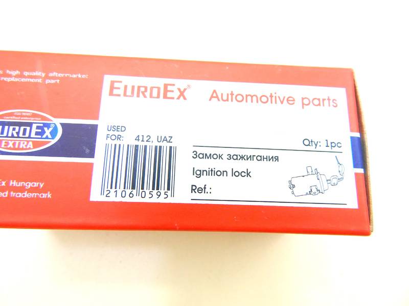 Замок зажигания МОСКВИЧ 412, УАЗ 469, 452 (пр-во EuroEx Венгрия) EE 106059 - фото №2