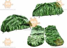 Чехлы на сиденья УНИВЕРСАЛЬНЫЕ меховые (тигр зеленый) комплект 4шт (пр-во Украина) ПД 260454