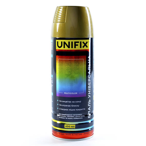 Краска универсальная ЗОЛОТО 400мл (эмаль) (пр-во Unifix Украина) ПД 315890 - фото