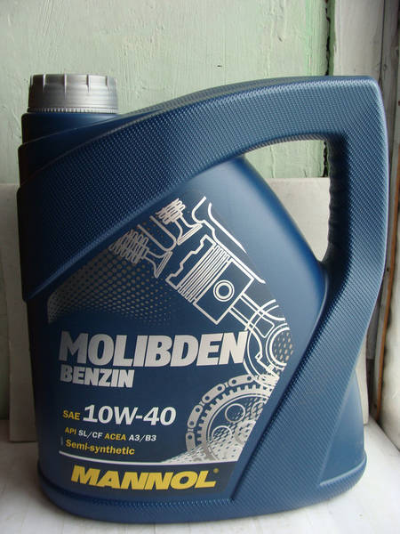 Масло Mannol Benzin Molibden 10w-40 4л (пр-во Mannol Germany) АКЦИЯ! - фото