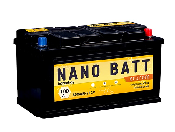 Аккумулятор NANO BATT 100Ач (800A) Econom - фото