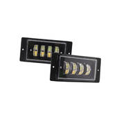 Фары противотуманные ВАЗ 2110 - 2112 LED цвет белый+желтый (комплект 2 шт) (ПТФ) (Тайвань) З 324313