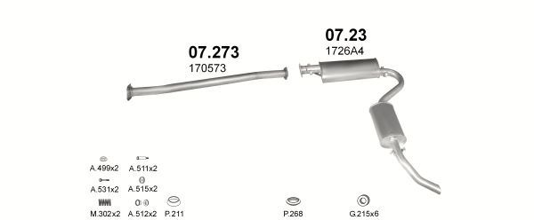 Глушитель Citroen Jumper/Fiat Ducato/Peugeot Boxer 2.0i; 1.9D; 2.5D 94-02 (производство Polmostrow Польша) - фото №2