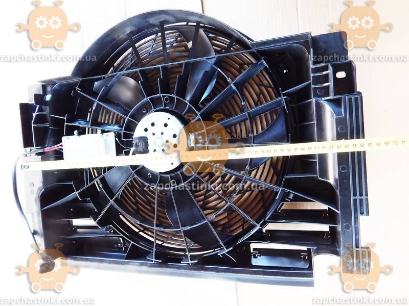 Электровентилятор кондиционера с кожухом BMW X5 (E53) (от 2000г) (пр-во Luzar Завод) ЗЕ 66059 - фото №6