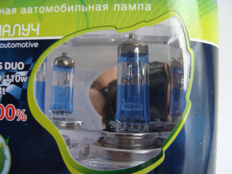 Лампа H4 P 43 12V 120/110W +100% (2шт) (пр-во Диалуч) - фото №2