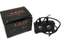 LED фара на мотоцикл, скутер 2 линзы (12-24В, 12Вт, 1600Лм) 70*38*52мм (пр-во Тайвань) ВСМ7