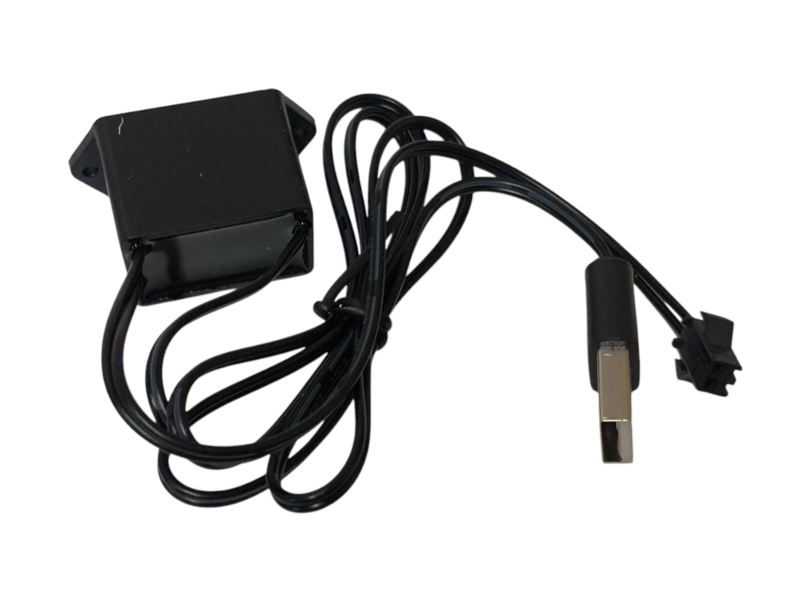 Подсветка в авто Холодный неон ФИОЛЕТОВАЯ 5м, 12В, USB (с инвертором) (пр-во El Wire) ВС7 - фото №5