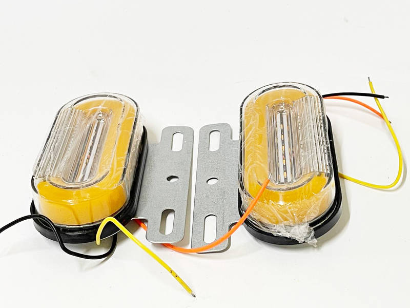 Габаритные фонари LED с подсветкой и поворотом 12-24В 3.6Вт БЕЛЫЙ+ЖЕЛТЫЙ 100х70 6 диодов (2шт) (Завод) ВС - фото №2
